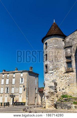 The Chateau des Valois, a medieval castle in Cognac - France, Charente