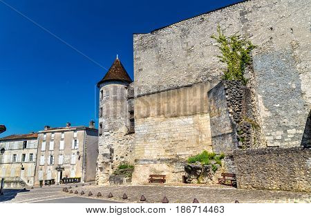 The Chateau des Valois, a medieval castle in Cognac - France, Charente