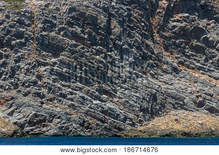 Mediterranean Sea. Crete. Greece. The cliffs of the peninsula of Kalydon.