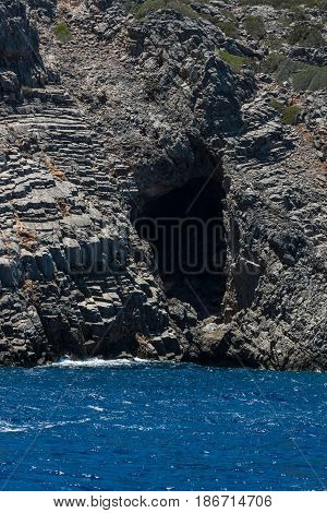 Mediterranean Sea. Crete. Greece. The cliffs of the peninsula of Kalydon.