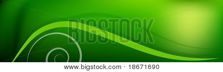 Bandeira verde com elementos florais