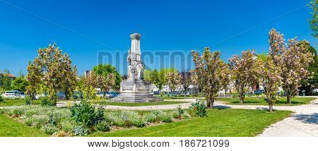 Monument to Edouard Martell in Cognac - France, Charente