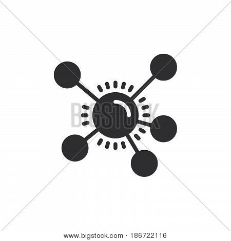 Mind map icon vector filled flat sign solid pictogram isolated on white. Symbol logo illustration. Pixel perfect