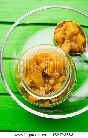 aam ka murabba or methamba in marathi or mango sweet pickle with Fenugreek or methi