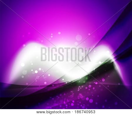 Shiny wave, magic light efffect abstract background