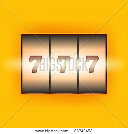 Simple 777 background. Vector illustration for online cassino