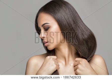 Beauty Portrait Of African Natural Girl.