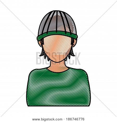 drawing character hacker crime software computing vector illustration