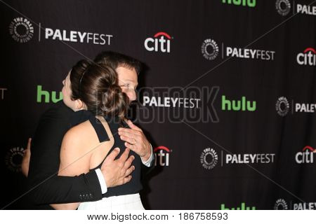 LOS ANGELES - MAR 26:  Katie Lowes, George Newbern at the 34th Annual PaleyFest Los Angeles - 