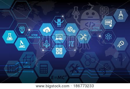 STEM Education Background. Science Technology Engineering Mathematics.