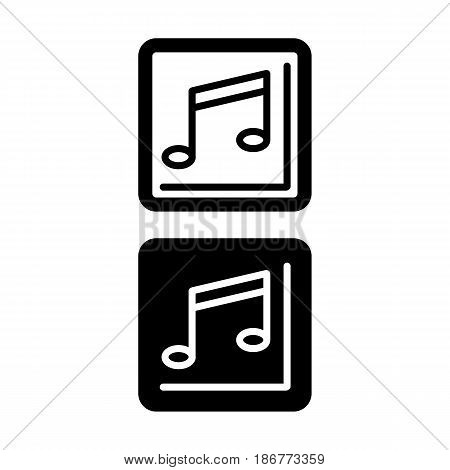 Vector music Icon. Isolated on white background. eps 10