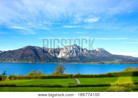 Beautiful landscape with Alps at Salzburger Land, Austria