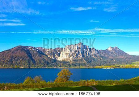 Beautiful landscape with Alps at Salzburger Land, Austria