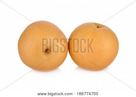 snow pear or Fengsui pear on white background