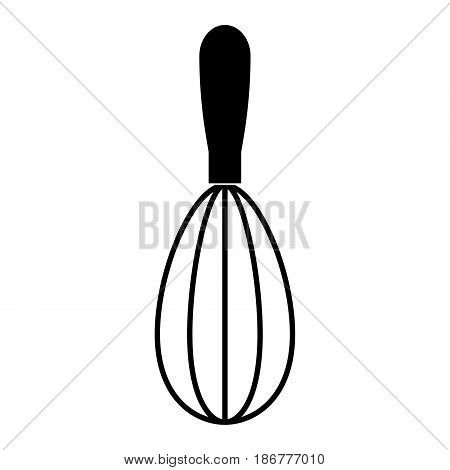 Whisk The Black Color Icon .