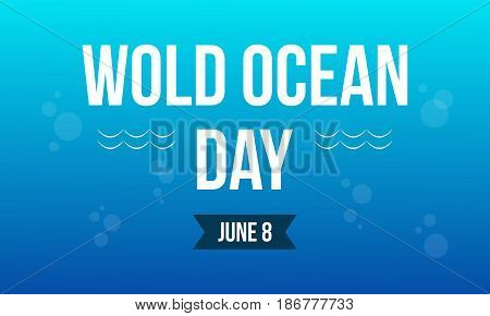 Style banner world ocean day collection vector illustration