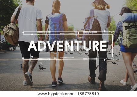 Young people travel adventure journey life