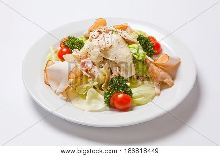 Caesar Salad With Chicken Fillet And Cheese
