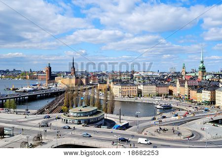 Utsikten över Stockholm från Södermalm