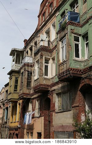 Old Buildings In Balat District, Istanbul