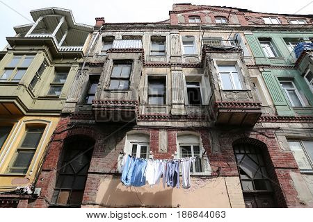 Old Buildings In Balat District, Istanbul