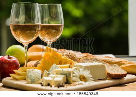 Cheese wine blue cheese emmental cheese assortment assorted closeup