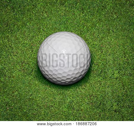 Golfball on the grass, green, golf, sport