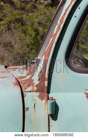 Detail of an old pick up truck in rural Virginia