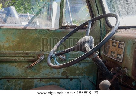 Detail of an old pick up truck in rural Virginia