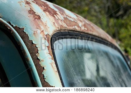 Detail of an old pick up truck in rural Virginia
