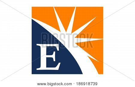 This image describe about Star Swoosh Letter E