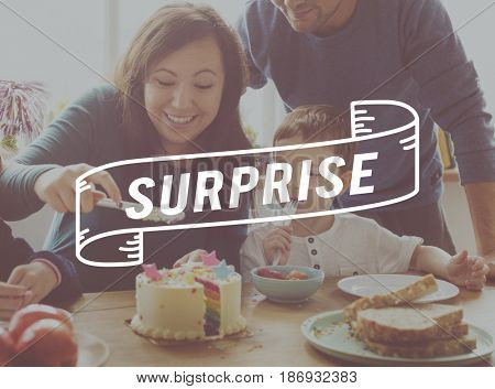 Family happy time party birthday together