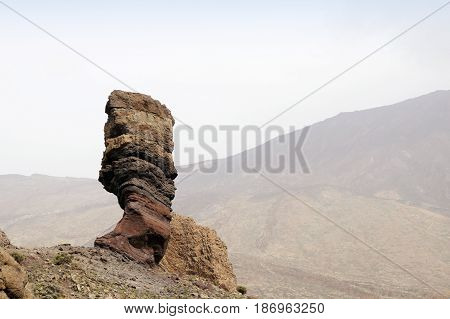 The Roque Cinchado at the Teide National Park in Tenerife Canary Islands Spain