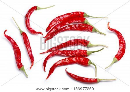 Dried De Arbol Chiles, Paths, Top View
