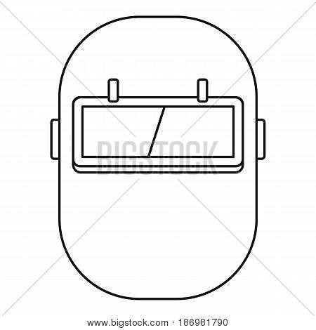 Welding mask icon in outline style isolated vector illustration