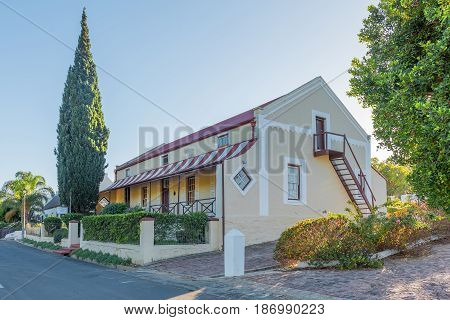 TULBACH SOUTH AFRICA - APRIL 2 2017: The historic Victorian House Museum in Tulbach a town in the Boland area of the Western Cape Province