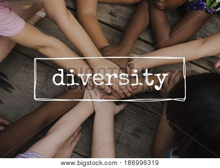 Diversity hands community together friendship 
