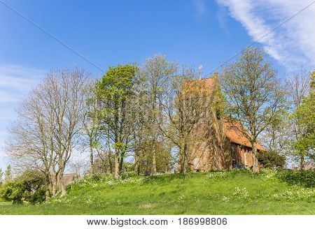 Medieval Church In Historic Village Oostum