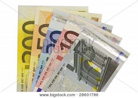 Различные евро банкноты
