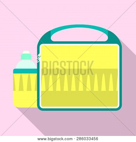 Lunch Bag Lime Icon. Flat Illustration Of Lunch Bag Lime Vector Icon For Web Design