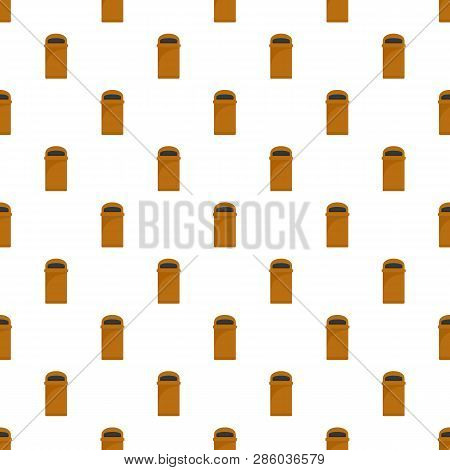 Orange Trash Box Pattern Seamless Vector Repeat For Any Web Design