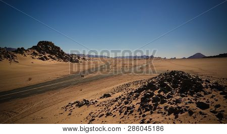 Desert Landscape El Berdj Canyon In Tassili Najjer National Park In Algeria