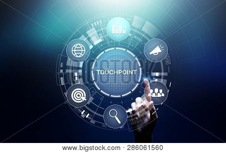 Touchpoint. Business Strategy Advertising And Marketing Concept.