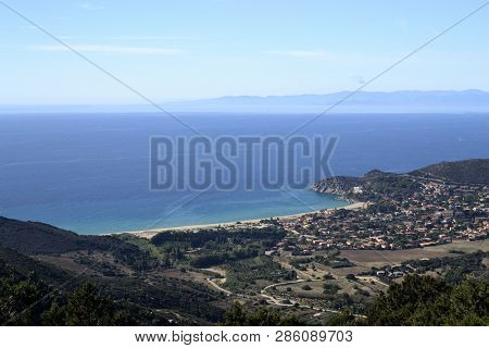 View Of Solanas And His Beach, Sinnai