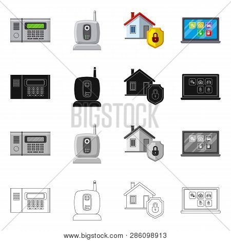 Vector Design Of Office And House Icon. Collection Of Office And System Vector Icon For Stock.
