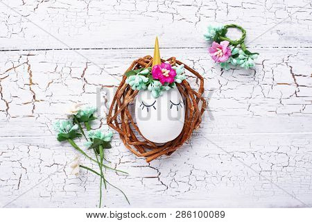 Easter Handmade. Eggs In Shape Of Unicorn. Diy Step By Step. Step 8. Final.