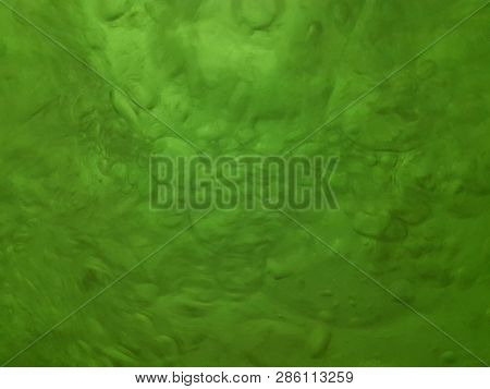 Bubbling Water Drops With Shades Of Green, Texture