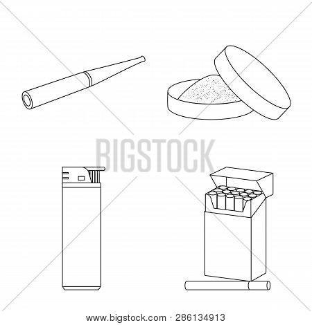 Vector Design Of Health And Nicotine Icon. Set Of Health And Statistics Vector Icon For Stock.