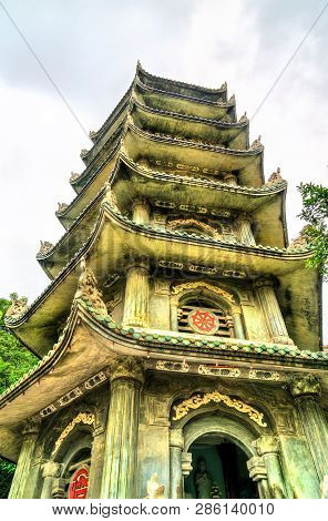 Buddhist Pagoda On Marble Mountains Near Da Nang, Vietnam