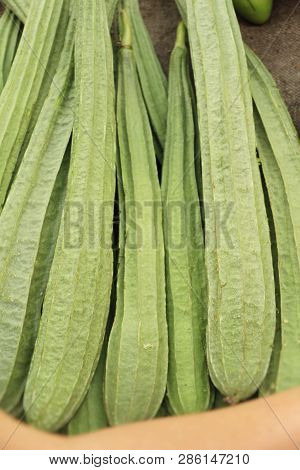 Luffa Acutangula For Cooking At Street Food